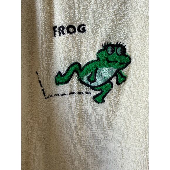 Shut Eye Yellow Frog Terry Cotton Robe Vintage 90s/Y2K | Cozycore Pajamas - Picture 9 of 9
